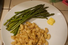 Dinner: Homemade aioli with asparagus