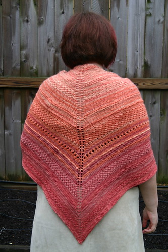 Handspun shawl from the back
