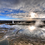 Blesi Hot Spring (and Strokkur Geyser) - Iceland