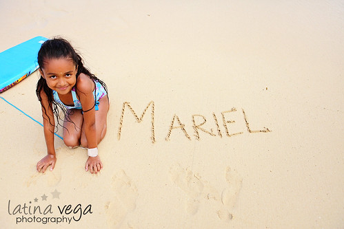 Mariel in the sand by you.