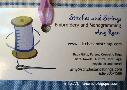 Stitches and Strings business card