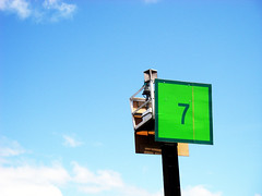 Lucky number 7 blue sky