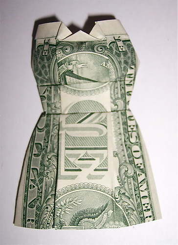 dollar bill origami butterfly. First fold the dollar bill