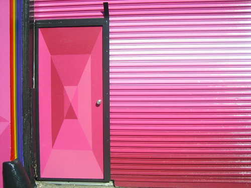 pink doors.