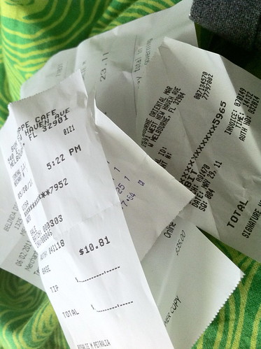 Collection of receipts