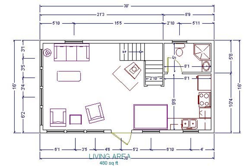 16X24 Cabin Plans with Loft