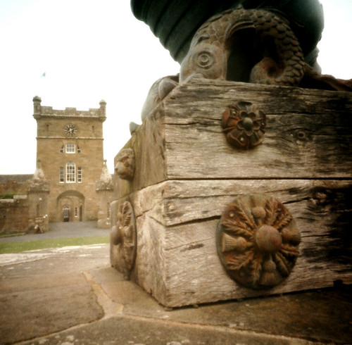 Cannon and clock tower Culzean pinhole image 