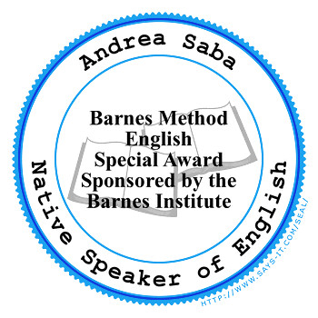 Barnes Method English Special Award @ Andrea Saba