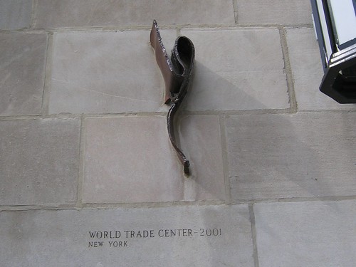 Steel from World Trade Center in Chicago Tribune Tower