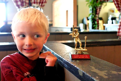 Sammy and his T-Ball Trophy
