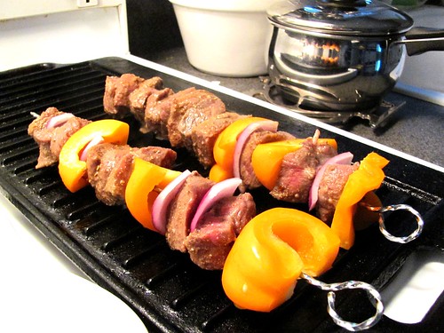 Beef Kebabs with Peanut Sauce