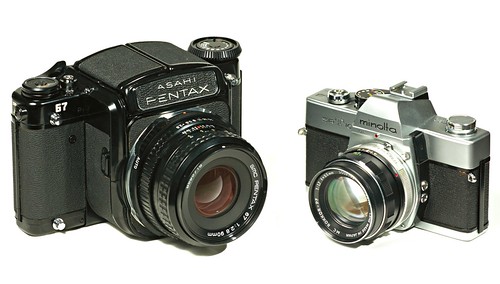 Pentax 67 and Minolta SRT101
