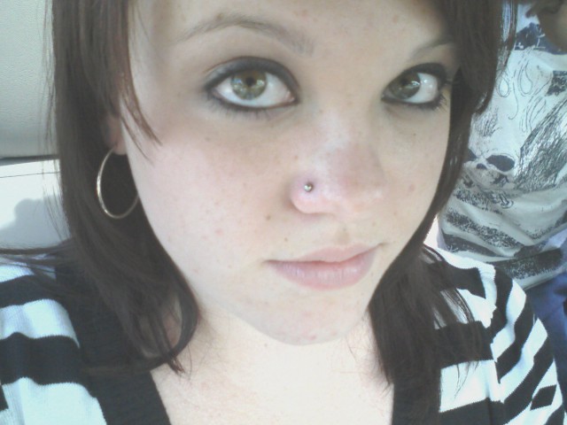 I just got my nose pierced! I'm actually in the car right now on my way to 