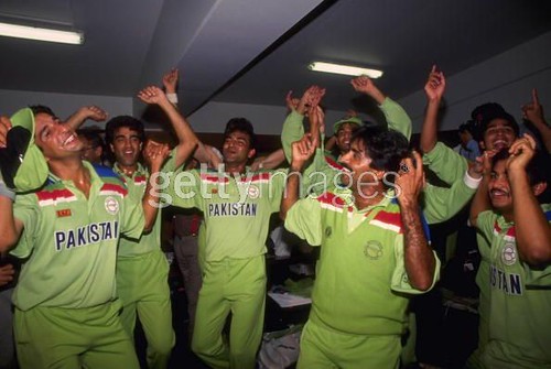 The Pakistani in celebration after winning the worldcup-Pakistan vs England 