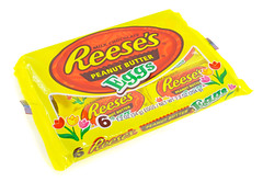 Reese's Peanut Butter Eggs covered with confusion