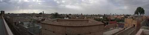 View of Marrakesh from on top of Palais Badii