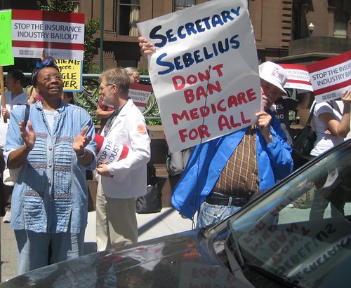Protesting Sec Sebelius at the Fairmont, San Francisco