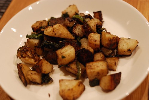 potato and spinach