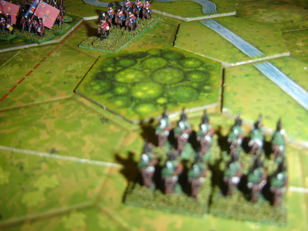 French hussars destroy English horse artillery