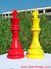 Wooden Red Chess VS Wooden Yellow Chess