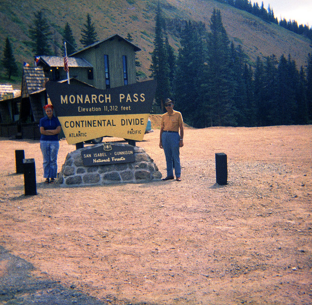 1970s Laurie Ekwall - Trip to Colorado 11 - Laurie Irene Ekwall and Kenneth Lee Ekwall at Monarch Pass