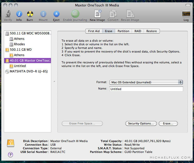 Share Information: Mac OS X Snow Leopardを外付けハードディスク(又はUSBメモリー)からインストールする方法