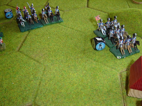 English cavalry advance behind Papelotte