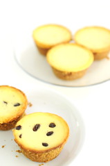Three-Cheese Poppyseed Cheesecakelets with and without Vodka-soaked Raisins