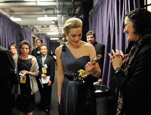 Kate Winslet holding Oscar/Backstage by R*||3rC*@$t3r