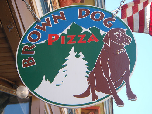 Brown Dog Pizza Off Season Sign