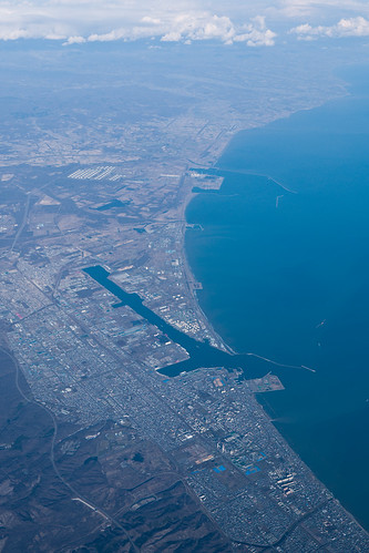Tomakomai port view from the sky