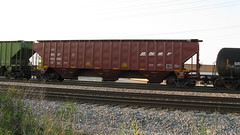 Brand new BNSF Railway covered hopper car. Franklin Park Illinois. Thursday, June 18th 2009.