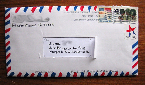 Homemade airmail envelope