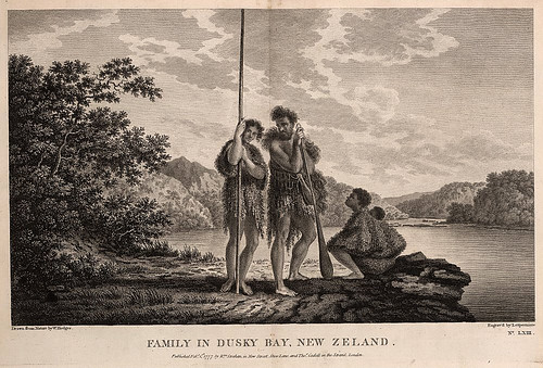 008-Familia de nativos en la bahia Dusky Nueva Zelanda