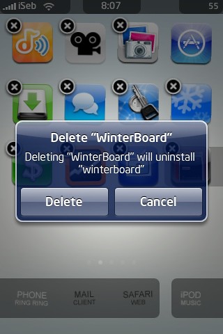 Cydelete Uninstalls Cydia Apps Directly From Your Springboard