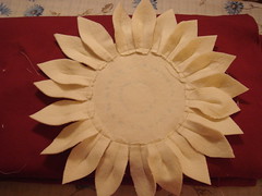 large petals sewn on; I added an additional petal