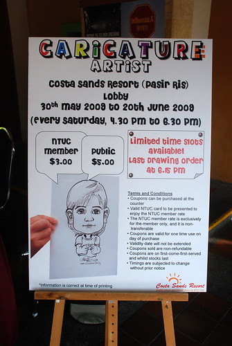 Caricature live sketching for Costa Sands Resort Pasir Ris Day 1 - b