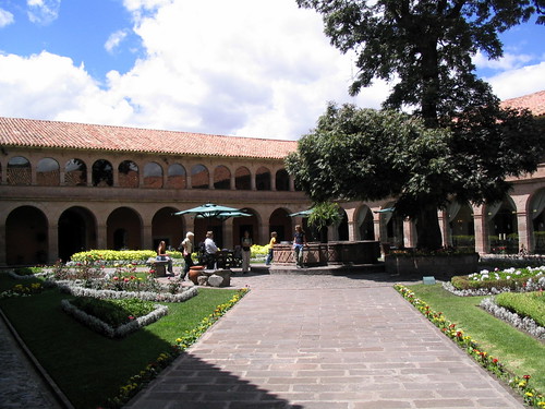 A Courtyard at the Hotel Monasterio