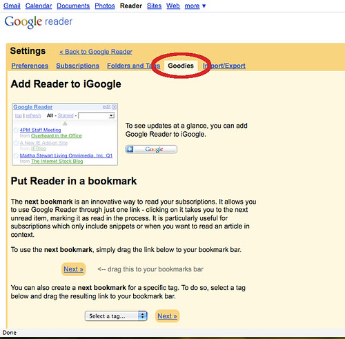 How to Make Google Reader into a Bookmark