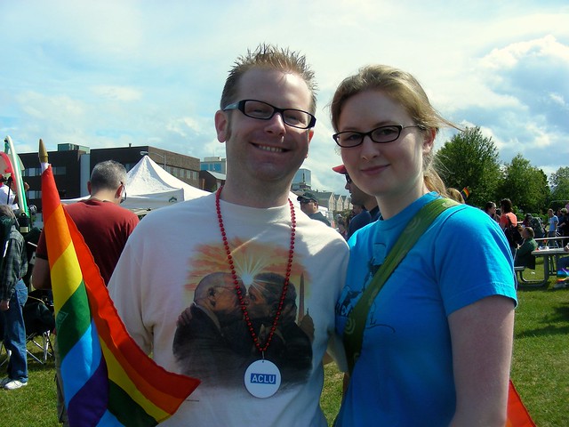 John Aronno and Heather James at Pride picnic