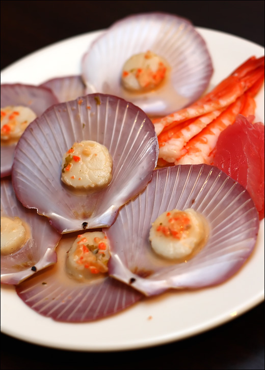 scallop-ebi-sashimi