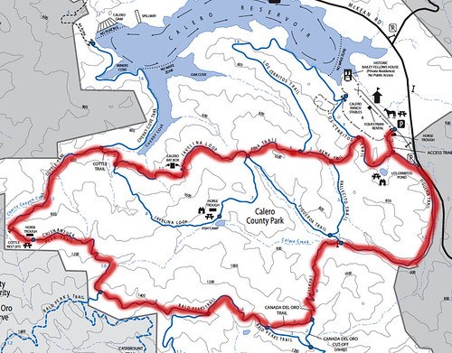 Calero Hike map