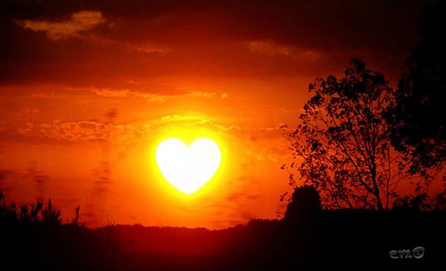 Love Heart Sunset. heart-sunset