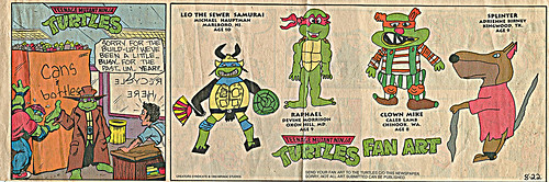 Teenage Mutant Ninja Turtles { newspaper strip } ..art by Berger - isolated :: 08221993