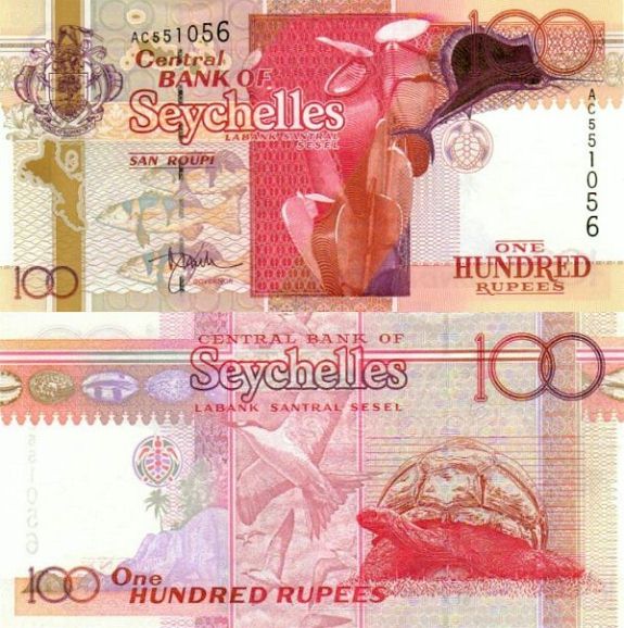 100 rupií Seychely 2001