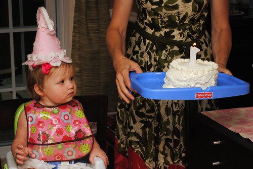 Lillian eyes up the cake