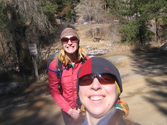 Clare & Jen Starting Hike in Eldorado Canyon