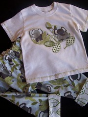 Elephant flannel and organic cotton