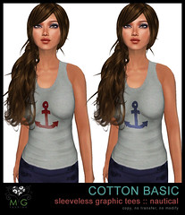 [MG fashion] sleeveless graphic tees :: nautical 2