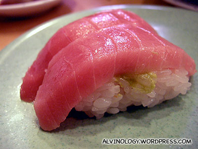 Chutoro sushi - the second best cut from a Tuna fish